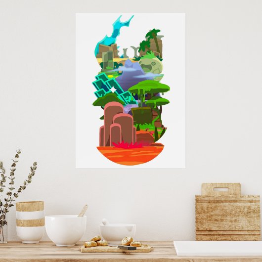 Rändelflächen Poster (Küche)