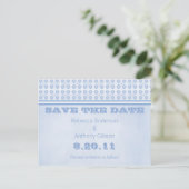 Ränder-Armkreise Save the Date Postkarte (Stehend Vorderseite)
