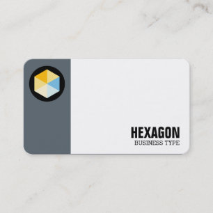 Ränder Circle - Color Hexagon 03 - Blue Gray Visitenkarte