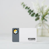 Ränder Circle - Color Hexagon 03 - Blue Gray Visitenkarte (Stehend Vorderseite)