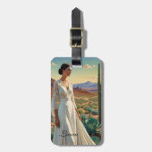 Ränder der Reinigung - Frau in einem Dessert Gepäckanhänger (Vorderseite vertikal)