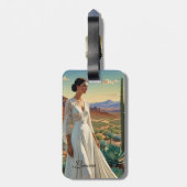 Ränder der Reinigung - Frau in einem Dessert Gepäckanhänger (Rückseite vertikal)