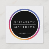 Ränder für SOZIALE MEDIEN Quadratische Visitenkarte (Vorderseite)