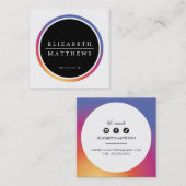 Ränder für SOZIALE MEDIEN Quadratische Visitenkarte (Vorne/Hinten)