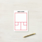 Ränder für Squash-Felder, benutzerdefinierte Ansic Post-it Klebezettel (Auf Schreibtisch)