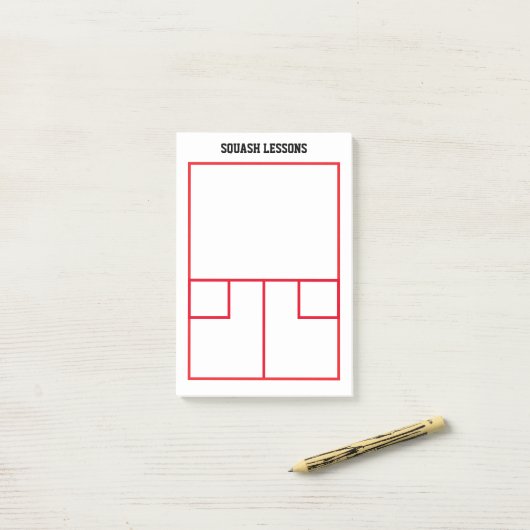 Ränder für Squash-Felder, benutzerdefinierte Ansic Post-it Klebezettel (Auf Schreibtisch)