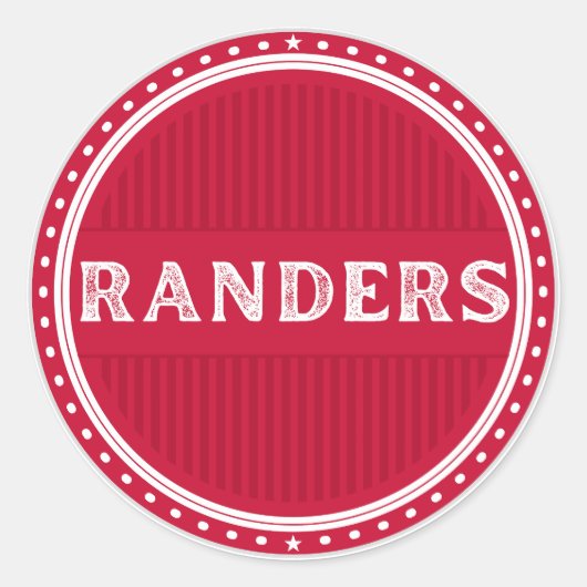 Randers City Pride Emblem – Danish Identity Runder Aufkleber (Vorderseite)
