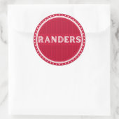 Randers City Pride Emblem – Danish Identity Runder Aufkleber (Tasche)