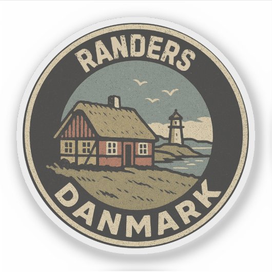 Randers, Dänemark Aufkleber (Vorderseite)