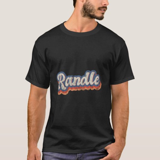 Randle Personalized Name Custom Lettering 70'S T-Shirt (Vorderseite)