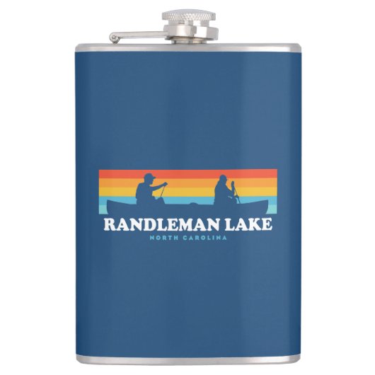 Randleman Lake North Carolina Canoe Flachmann (Vorderseite)
