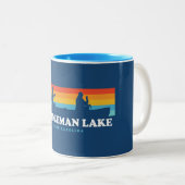 Randleman Lake North Carolina Canoe Zweifarbige Tasse (VorderseiteRechts)