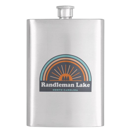 Randleman Lake North Carolina Rainbow Flachmann (Vorderseite)