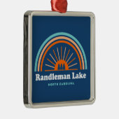 Randleman Lake North Carolina Rainbow Ornament Aus Metall (Rechts)