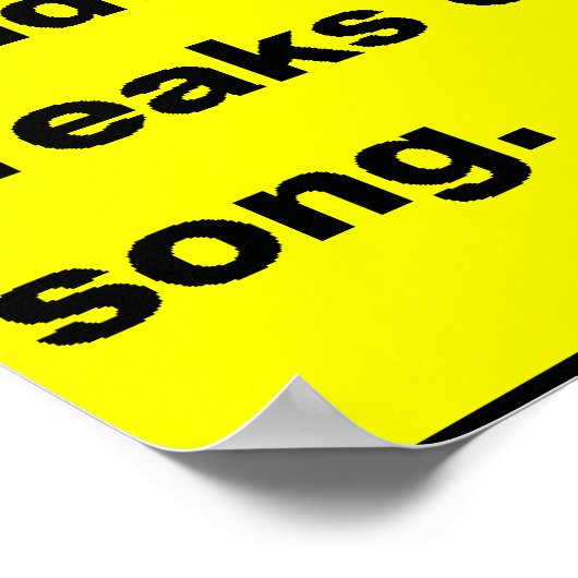 Randmon Song Poster (Ecke)