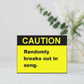 Randmon Song Postkarte (Stehend Vorderseite)