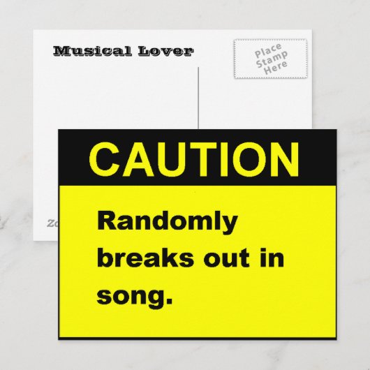 Randmon Song Postkarte (Vorne/Hinten)