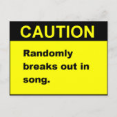 Randmon Song Postkarte (Vorderseite)