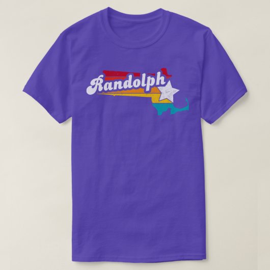Randolph Massachusetts Vintag-Distressed Souvenir T-Shirt (Design vorne)