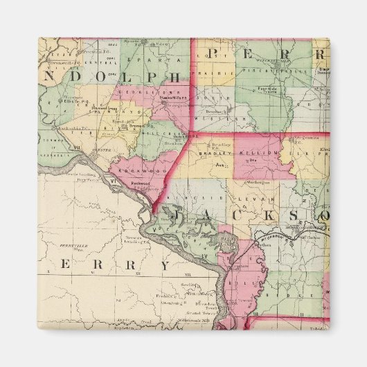 Randolph, Perry, Jackson Landkreis Magnet (Vorne)