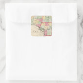 Randolph, Perry, Jackson Landkreis Quadratischer Aufkleber (Tasche)