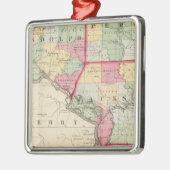 Randolph, Perry, Jackson-Landkreise Silbernes Ornament (Links)