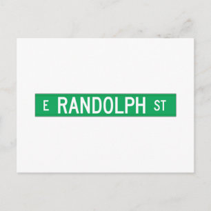 Randolph Street, Chicago, IL Street Sign Postkarte