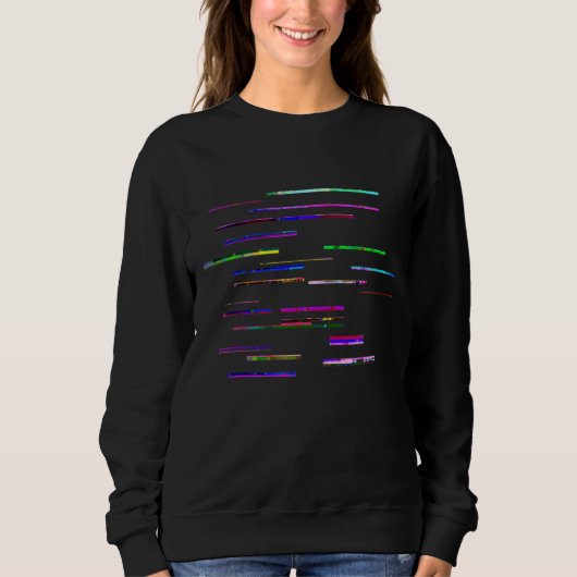 Random Abstrakt Glitch Muster Collage Sweatshirt (Vorderseite)