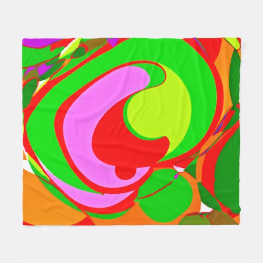 Random Abstrakt Pattern Fleecedecke (Vorderseite (Horizontal))