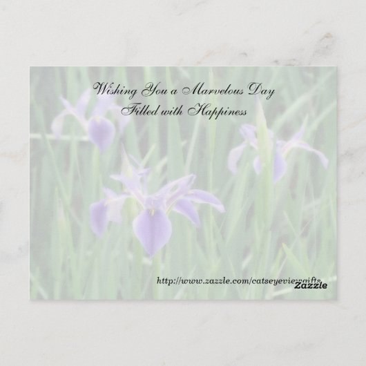 Random Act of Kindess Postcard - Lila Iris Postkarte (Rückseite)