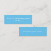 Random Act of Kindness Blue White Minimal Mini Visitenkarte (Vorne/Hinten)