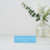 Random Act of Kindness Blue White Minimal Mini Visitenkarte (Stehend Vorderseite)