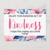 Random Act of Kindness" Motivierend Postkarte (Vorderseite)