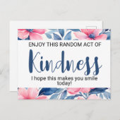 Random Act of Kindness" Motivierend Postkarte (Vorne/Hinten)