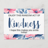 Random Act of Kindness" Motivierend Postkarte (Vorderseite)