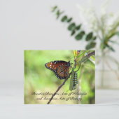 Random Act of Kindness Postcard - Queen Butterfly Postkarte (Stehend Vorderseite)