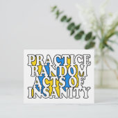 Random Acts of Insanity benutzerdefinierte Postkar Postkarte (Stehend Vorderseite)