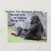 Random Acts of Kindness Postcard - Familie Gorilla Postkarte (Vorne/Hinten)