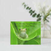 Random Acts of Kindness Postcard - Green Tree Frog Postkarte (Stehend Vorderseite)