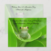 Random Acts of Kindness Postcard - Green Tree Frog Postkarte (Vorne/Hinten)