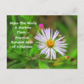 Random Acts of Kindness Postcard (Wildblume) Postkarte (Vorderseite)