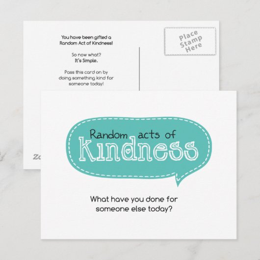 Random Acts of Kindness Postkarte (Vorne/Hinten)