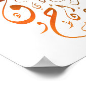 Random Arabic Alphabets Poster (Ecke)