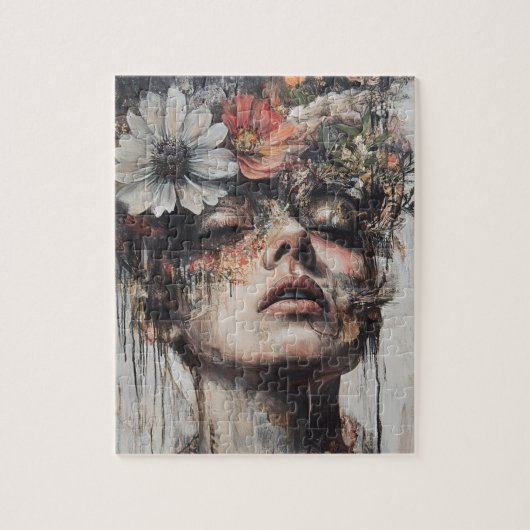 Random Art Meine Katze machte mir Blume Puzzle (Vertikal)