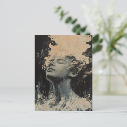 Random Art My Cat Made Postkarte (Stehend Vorderseite)