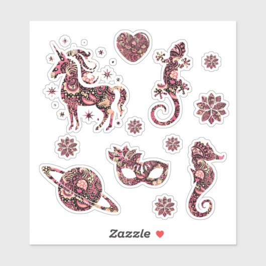 Random Awesomness Custom-Cut Vinyl Sticker (Blatt)