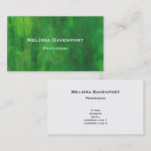 Random bildet grünes Abstraktes Malen Visitenkarte (Vorne/Hinten)