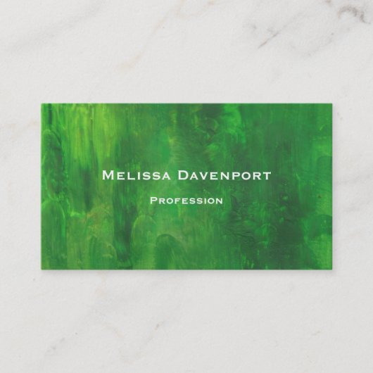 Random bildet grünes Abstraktes Malen Visitenkarte (Vorderseite)