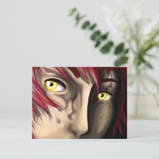 Random Boy im Emo-Modus Postkarte (Stehend Vorderseite)