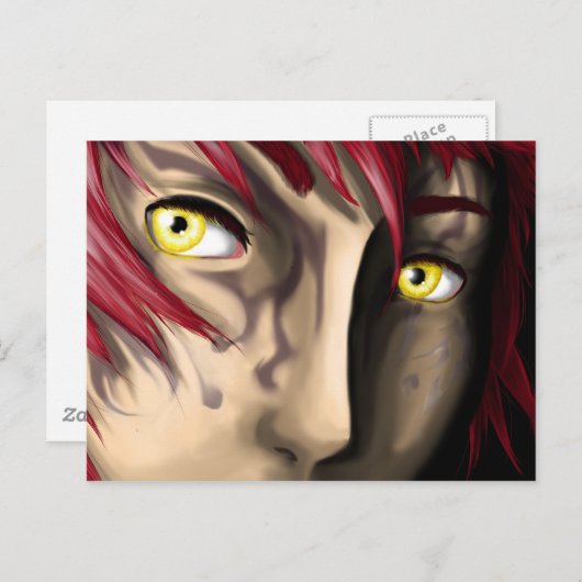 Random Boy im Emo-Modus Postkarte (Vorne/Hinten)